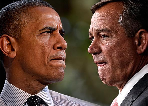 President Barack Obama and U.S. Speaker of the House John Boehner.
