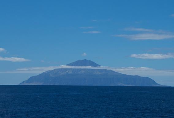 Tristan da Cunha from the side