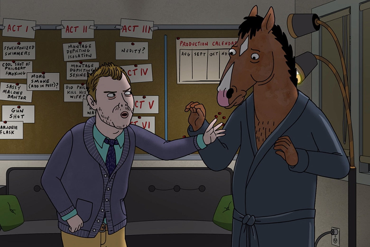 Flip McVicker and BoJack Horseman.