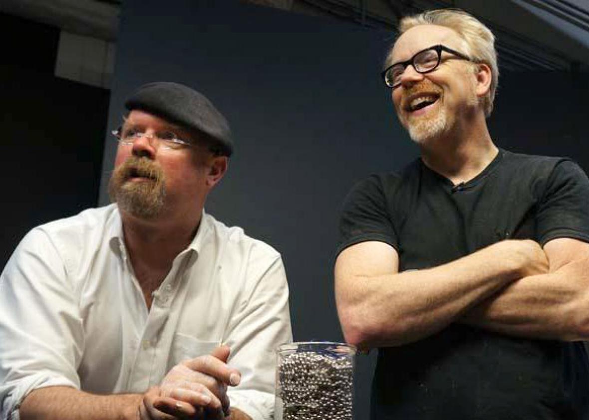 Jamie Hyneman, left, and Adam Savage from MythBusters.