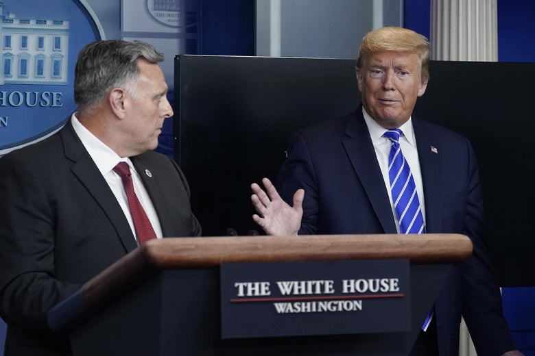 Trump wonders aloud about scrubbing the body of coronavirus like light and disinfectant does on surfaces.