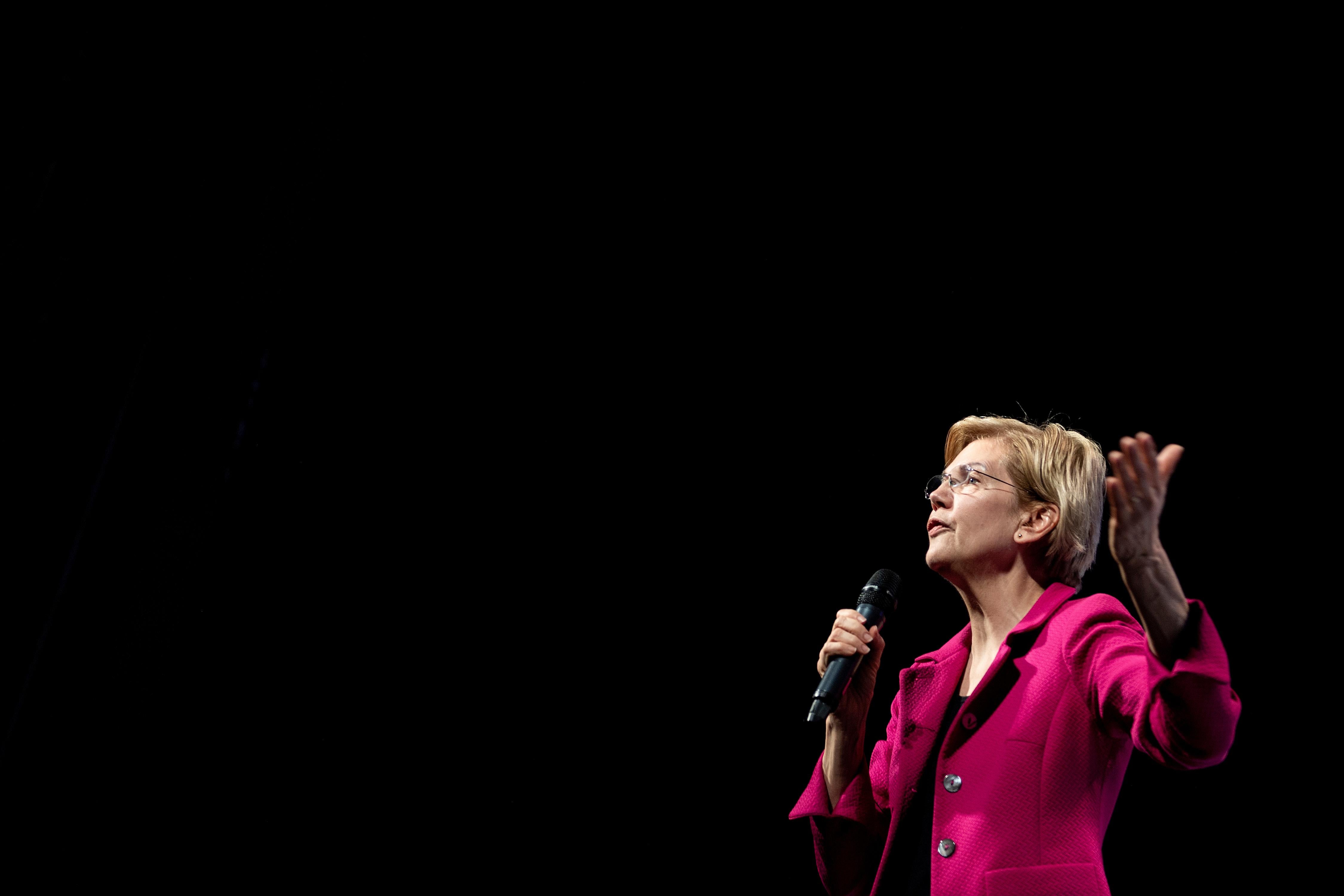 Elizabeth Warren speaks during the We The People summit.