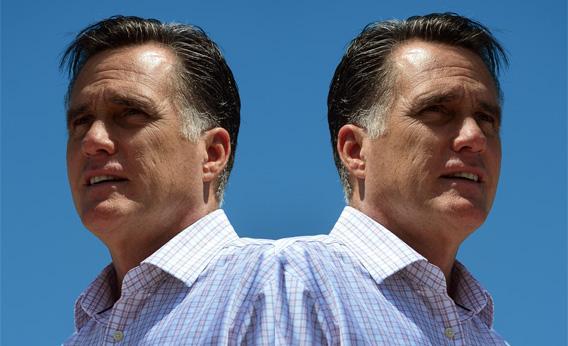 Republican presidential hopeful Mitt Romney speaks at a campaign rally at Scamman Farm in Stratham, New Hampshire, on June 15, 2012.