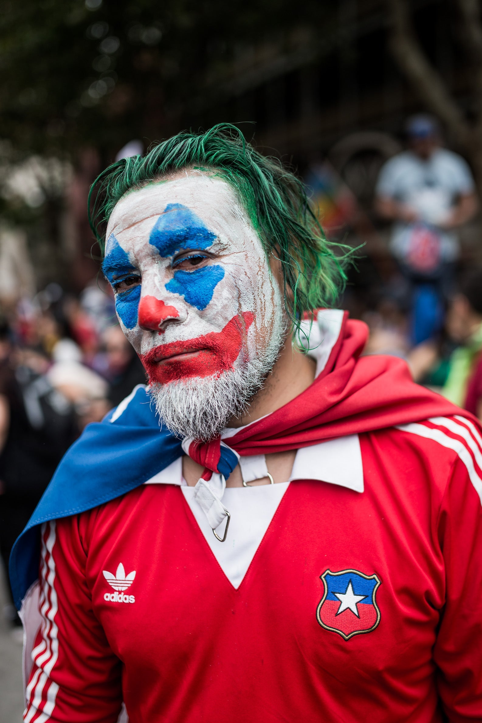 Protester in Chile dressed as The Joker