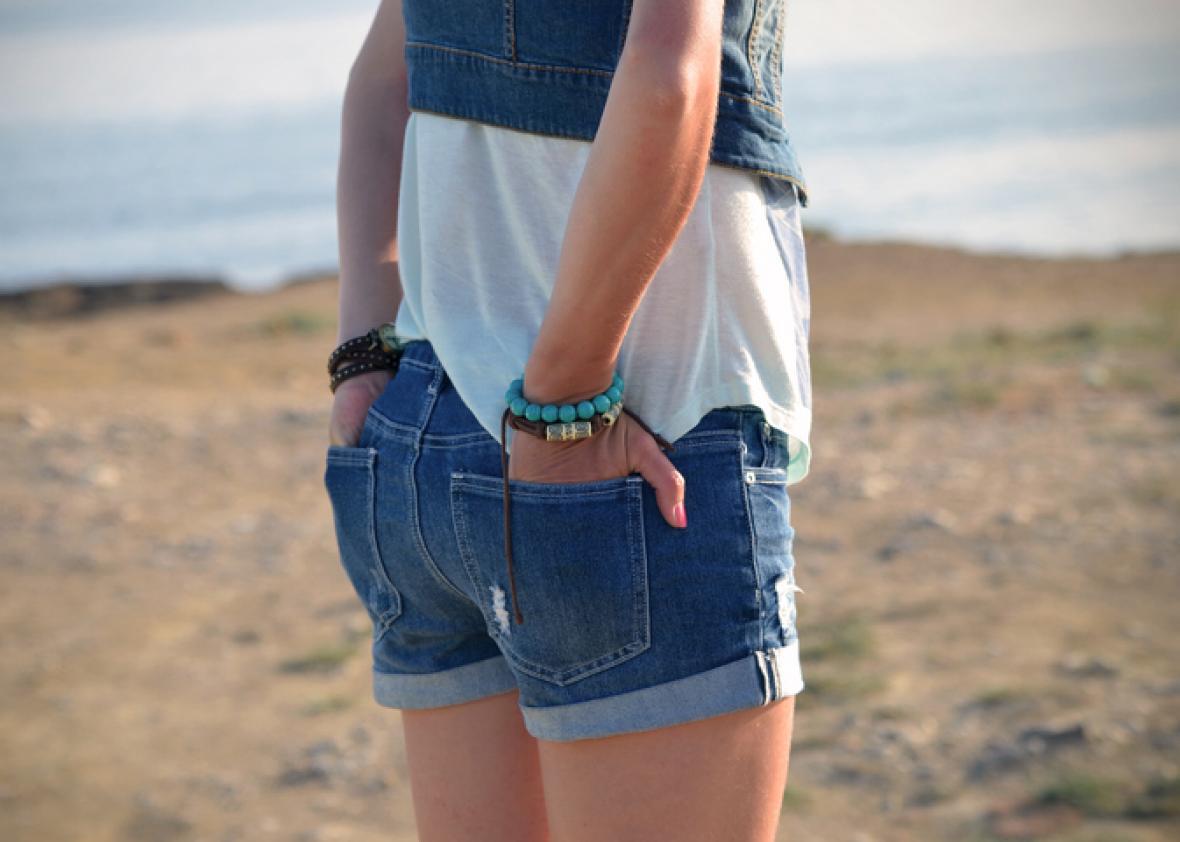 Teen In Short Shorts