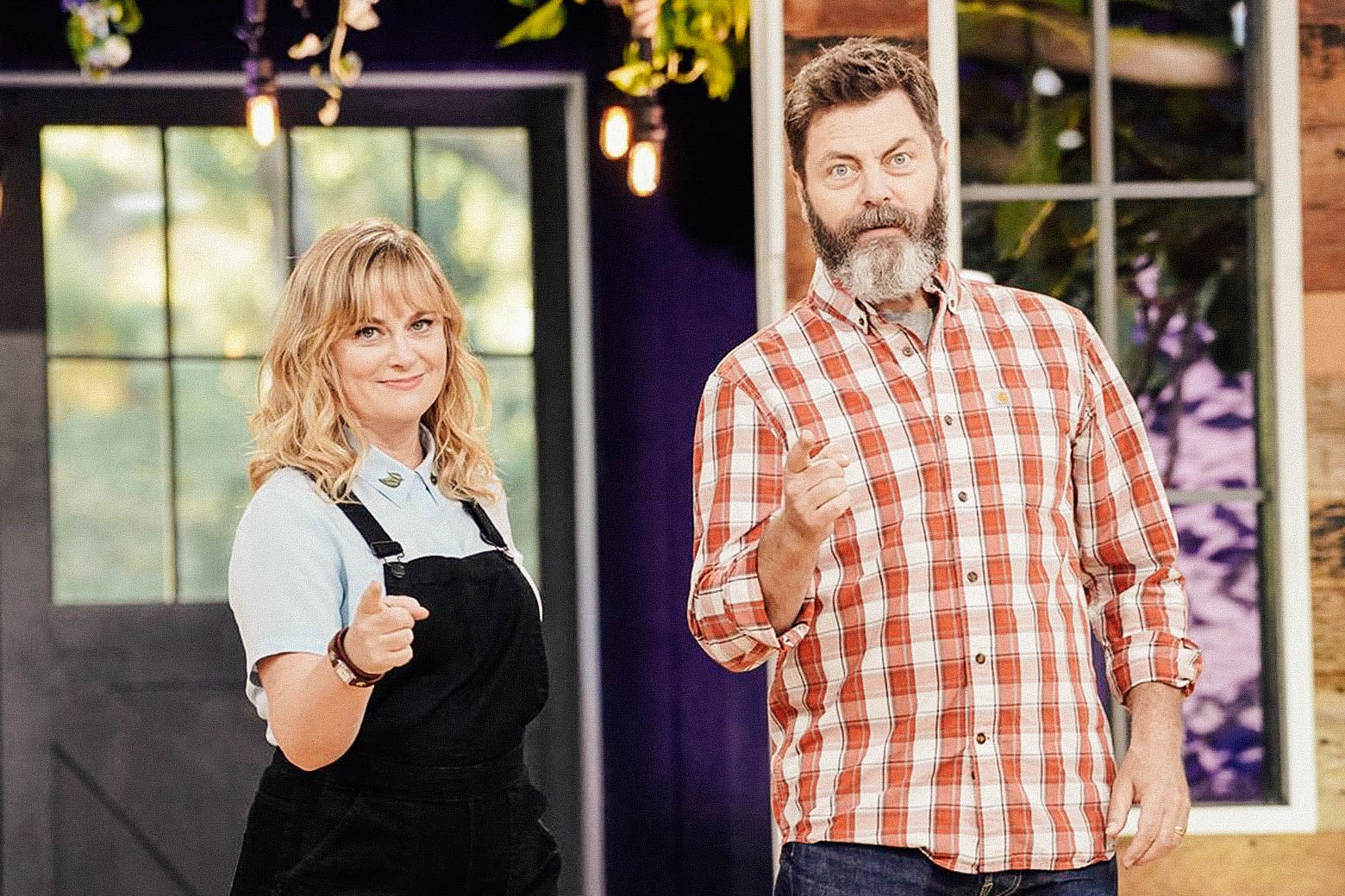 Amy Poehler and Nick Offerman in Making It.
