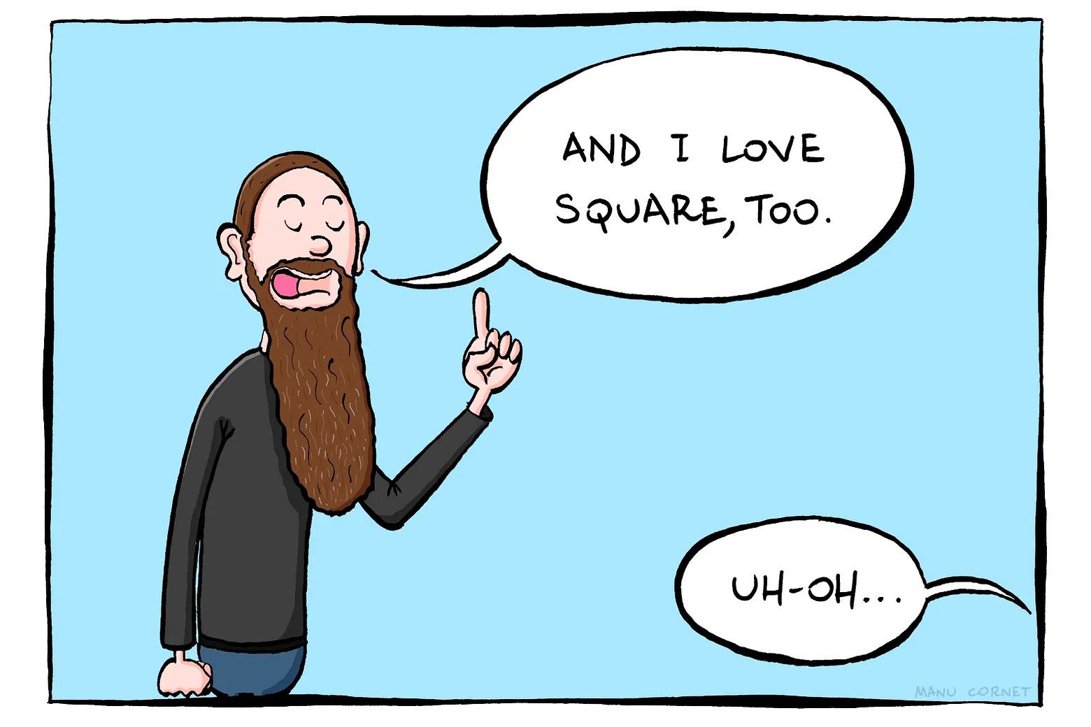 Jack Dorsey expressing his love of Square.