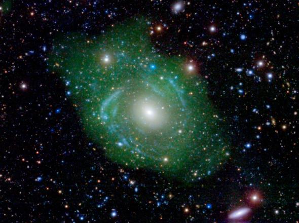 UGC 1382 is a huge galaxy that looks much smaller.