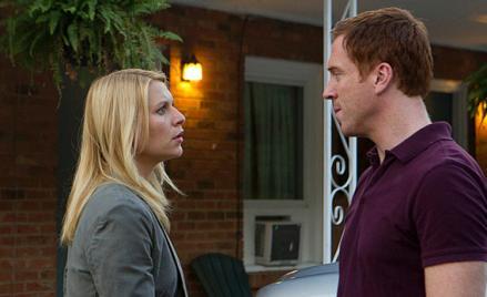 Claire Danes as Carrie Mathison and Damian Lewis as Nicholas Brody in Homeland