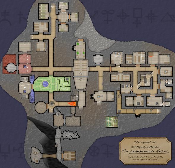 A static map of the spaceship’s layout in Hadean Lands.