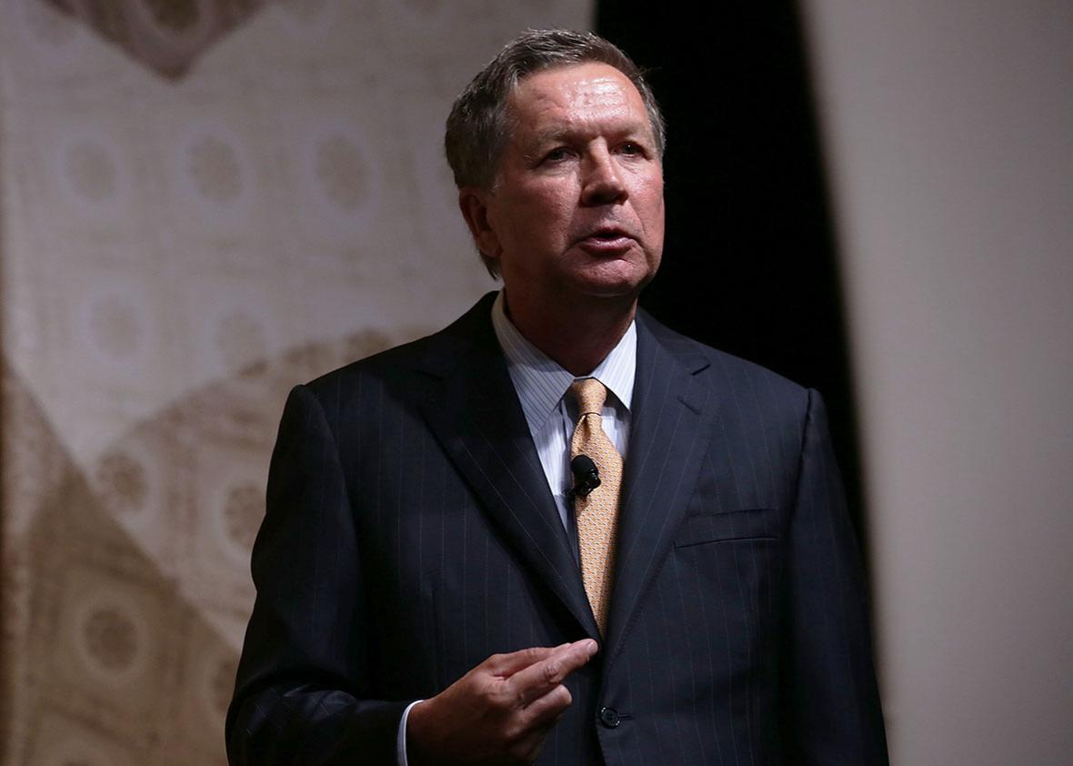 Ohio Governor John Kasich speaks during the "Road to Majority" conference June 19, 2015 in Washington, DC. 