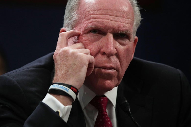 Former director of the Central Intelligence Agency (CIA) John Brennan testifies before the House Permanent Select Committee on Intelligence on Capitol Hill, May 23, 2017 in Washington, D.C.