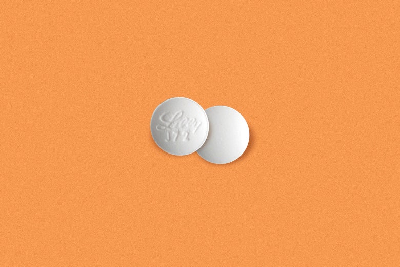 Two white pills.