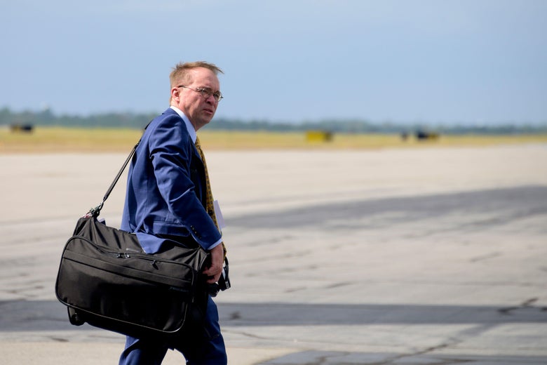 Internal review reportedly finds Mulvaney tried to justify hold on Ukraine aid after the fact.