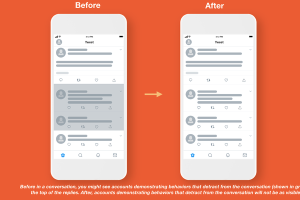 Twitter will start hiding tweets that “detract from the conversation.”