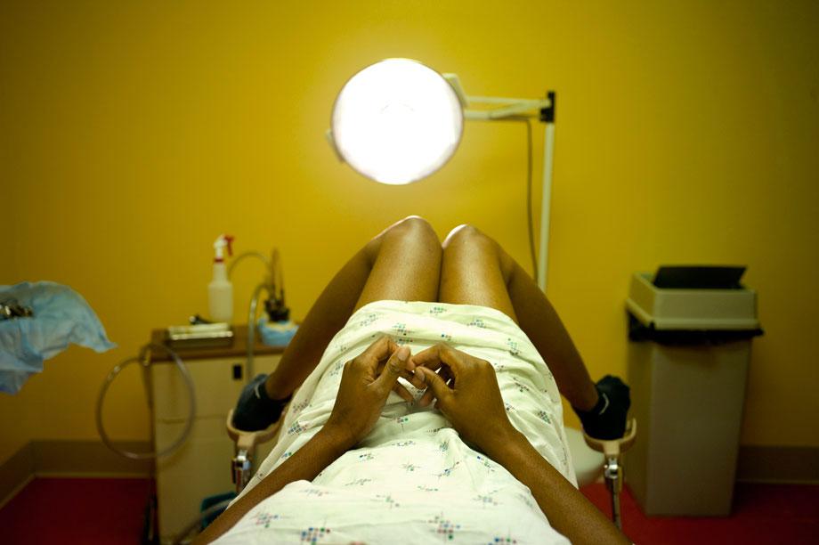 A woman waits for a procedure at Jackson Women’s Health Organization, the last abortion-services clinic in Mississippi, in November 2012. 
