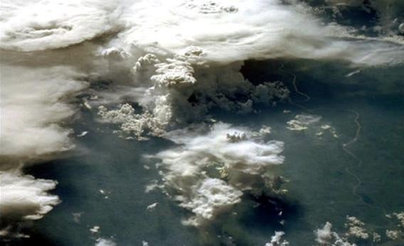 Aerosol particles can have multiple effects on clouds, which affect the climate indirectly.