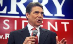 Republican presidential candidate, Texas Gov. Rick Perry speaks with potential voters in Iowa.