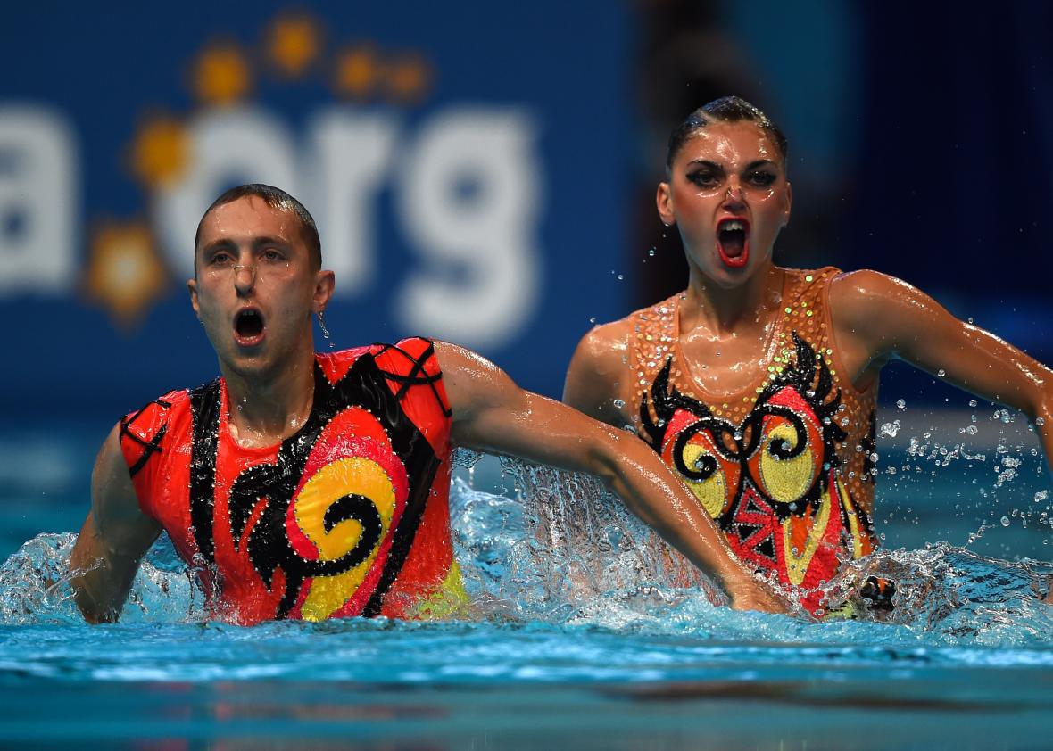 Male synchronized swimmers belong in the Olympics. They could be there