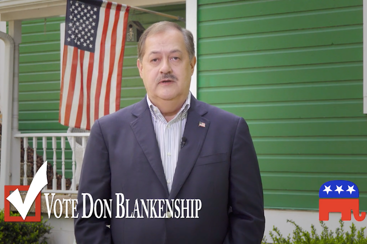 A screenshot from Don Blankenship's new campaign ad.