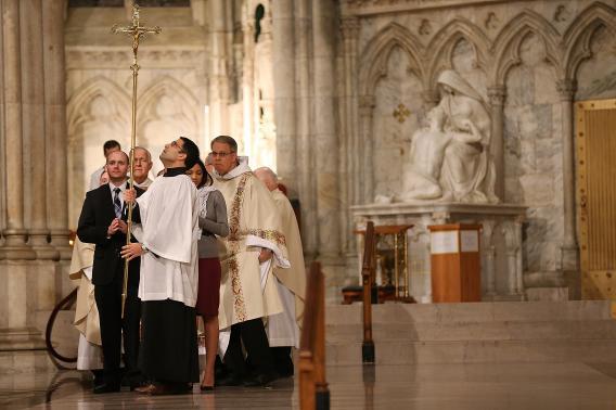 Mass for the Election of a New Pope begins at Saint Patrick's Cathedral on February 28, 2013 in New York City.