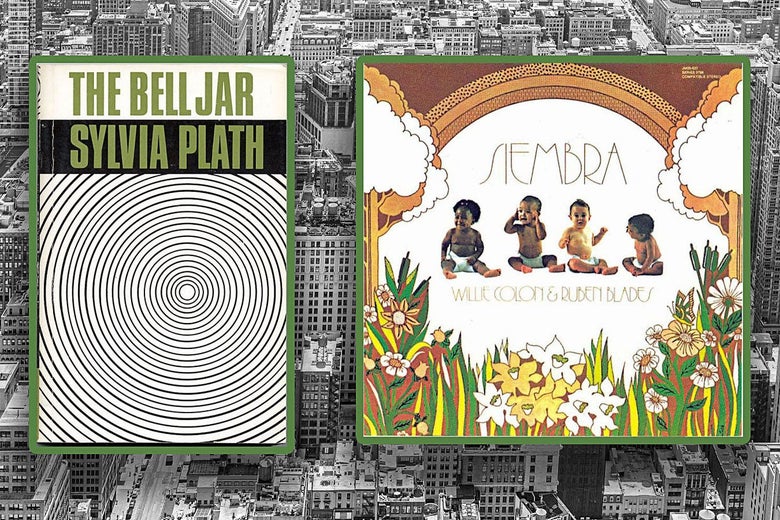 The covers of The Bell Jar and Siembra