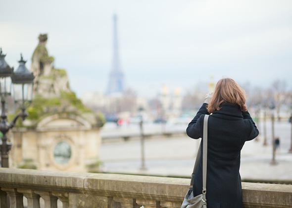A tourist in Paris.