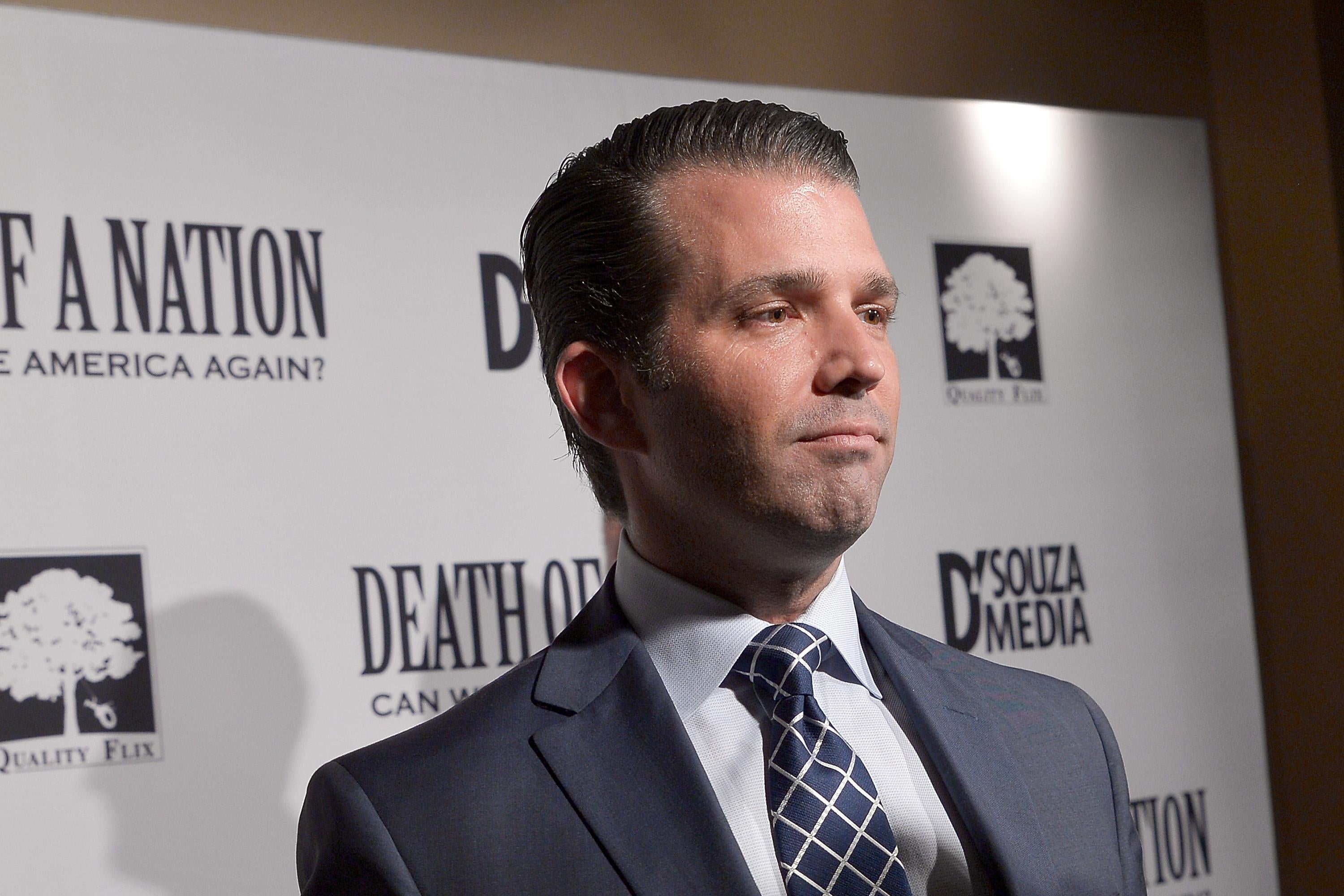 Donald Trump, Jr. attends the DC premiere of the film Death of a Nation at E Street Cinema on August 1, 2018 in Washington, D.C. 