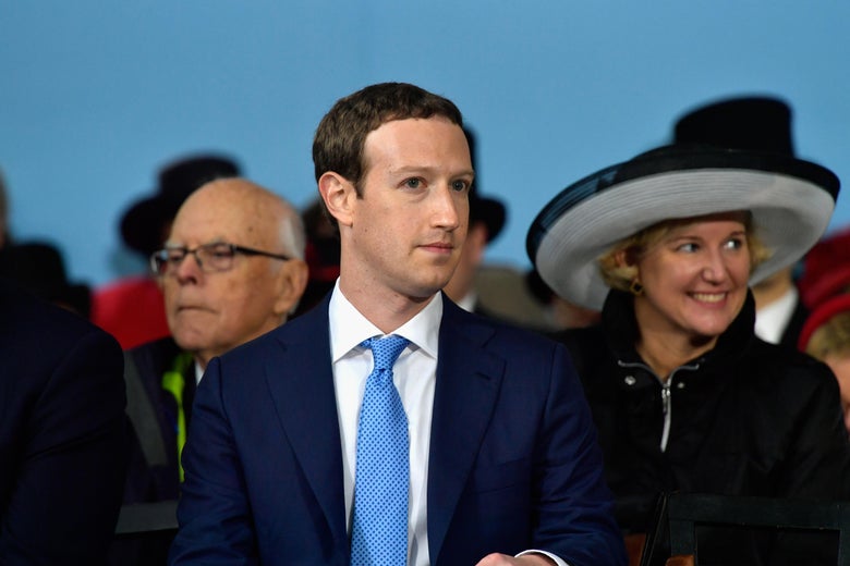 Facebook Founder and CEO Mark Zuckerberg delivers the commencement address at the Alumni Exercises at Harvard on May 25, 2017 in Cambridge, Mass