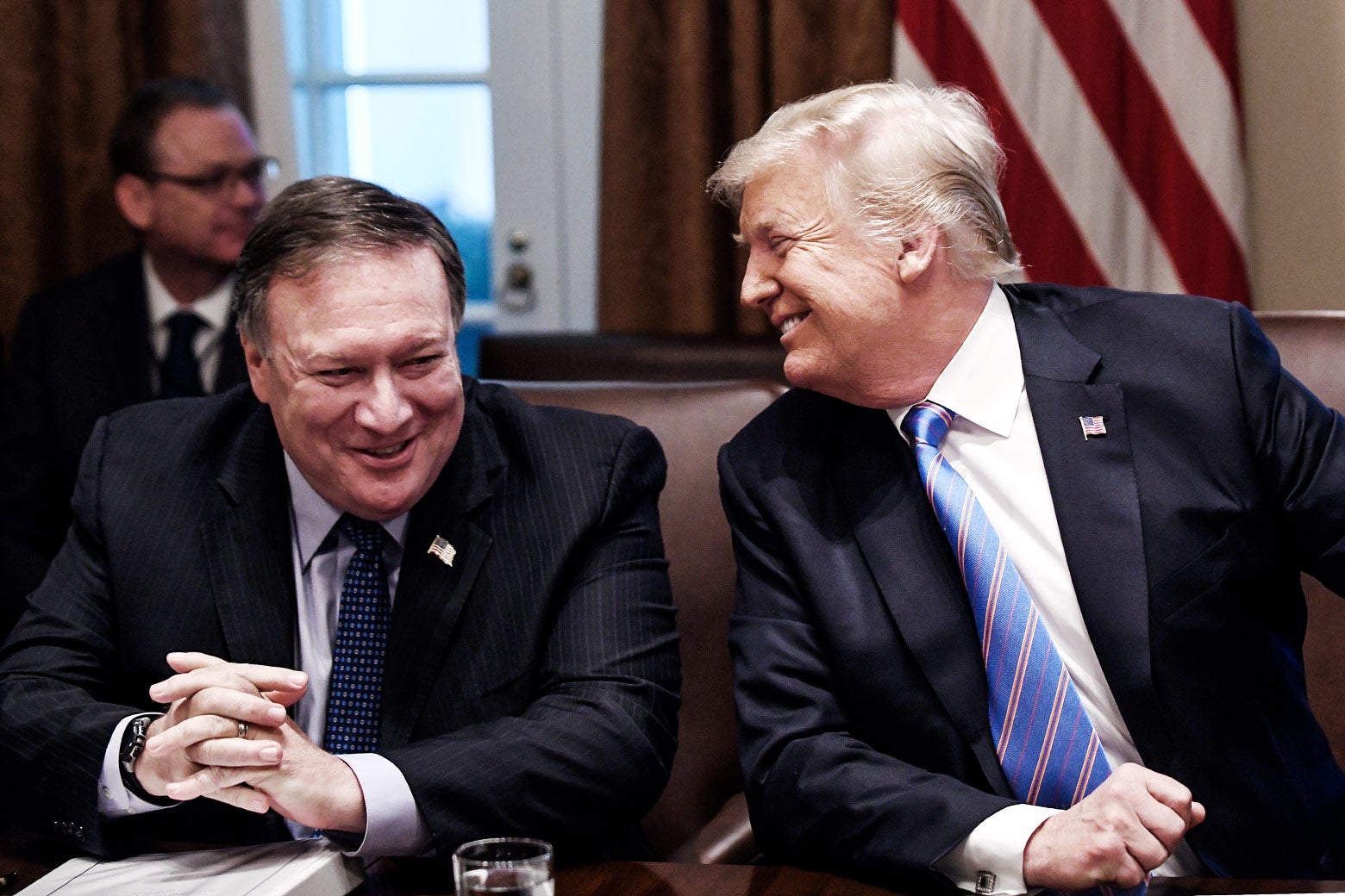 Secretary of State Mike Pompeo and President Trump.