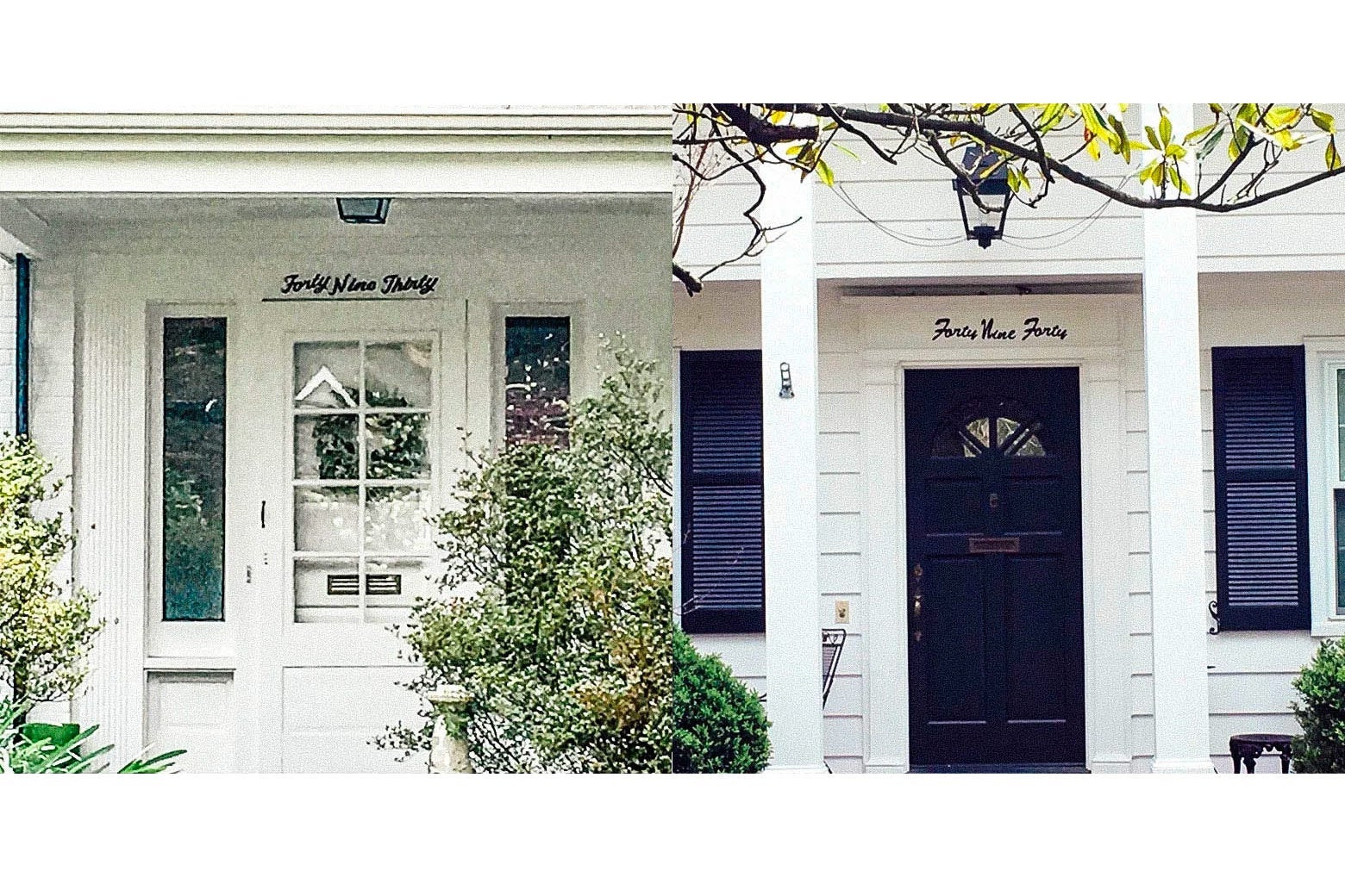 Two houses with terrible script addresses.