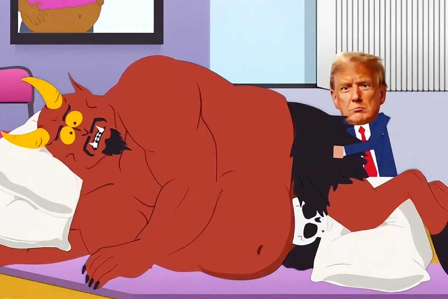 South Park'ta Şeytan ve Donald Trump.