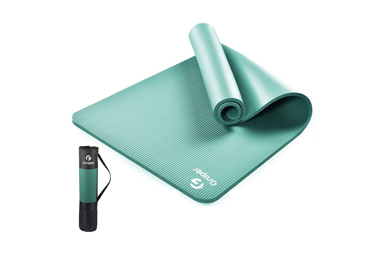 Thick yoga mat with carrying case