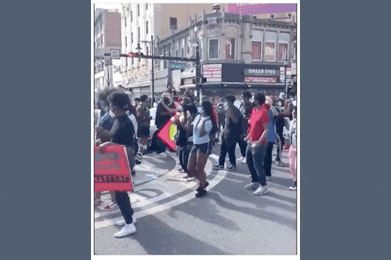 Protests against Police Brutality dance instead of riot in the streets of Newark New Jersey
