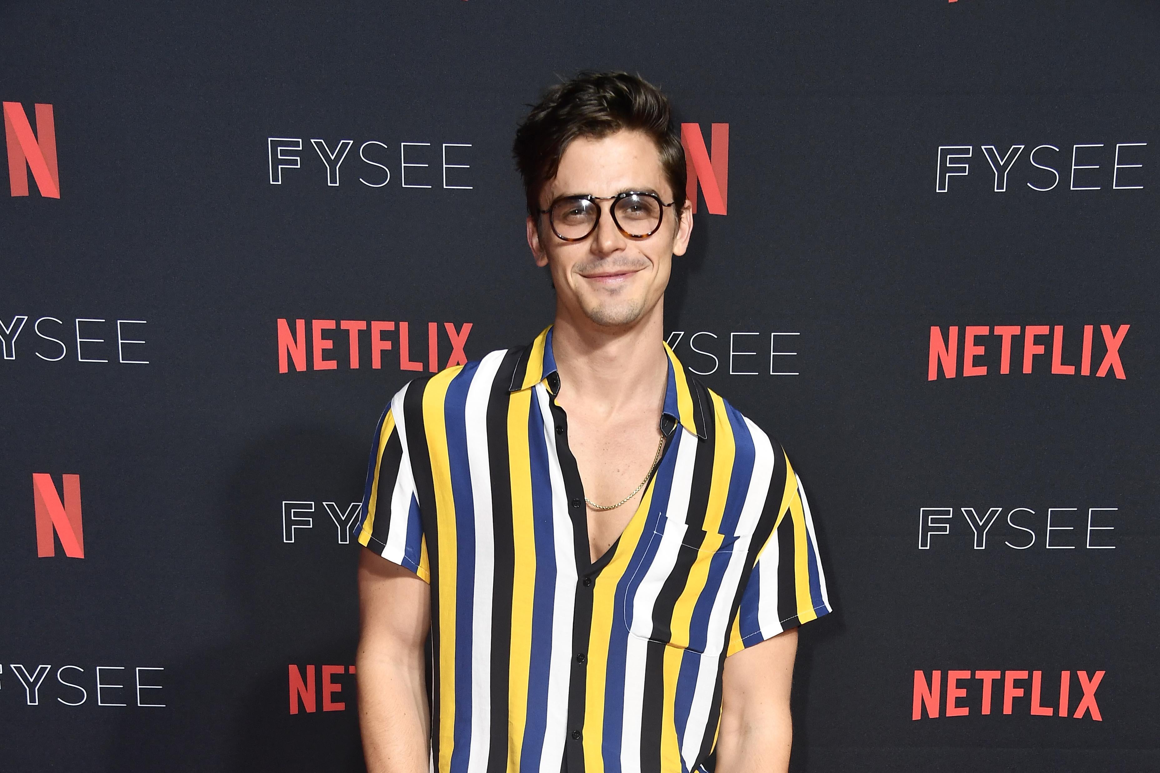 Antoni Porowski on the red carpet at a Netflix FYSee event in Los Angeles on May 31.