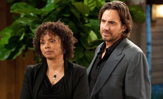 Debbi Morgan and Thorsten Kaye in a recent episode of All My Children.