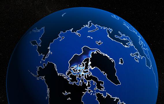 NCAR model of sea ice in 2040