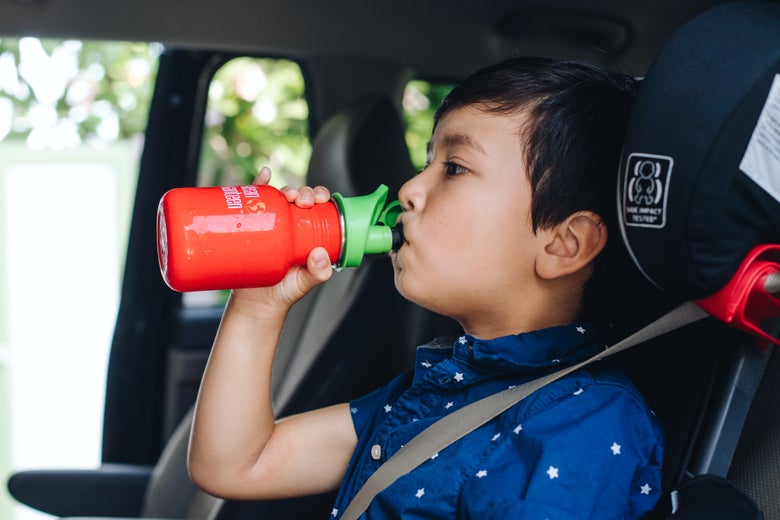 Child drinking from Kleen Kanteen