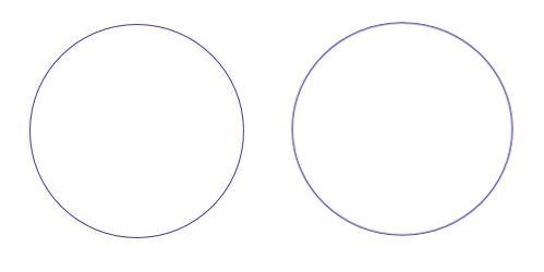 Drawings of a circle and an ellipse representing Earth's orbit.
