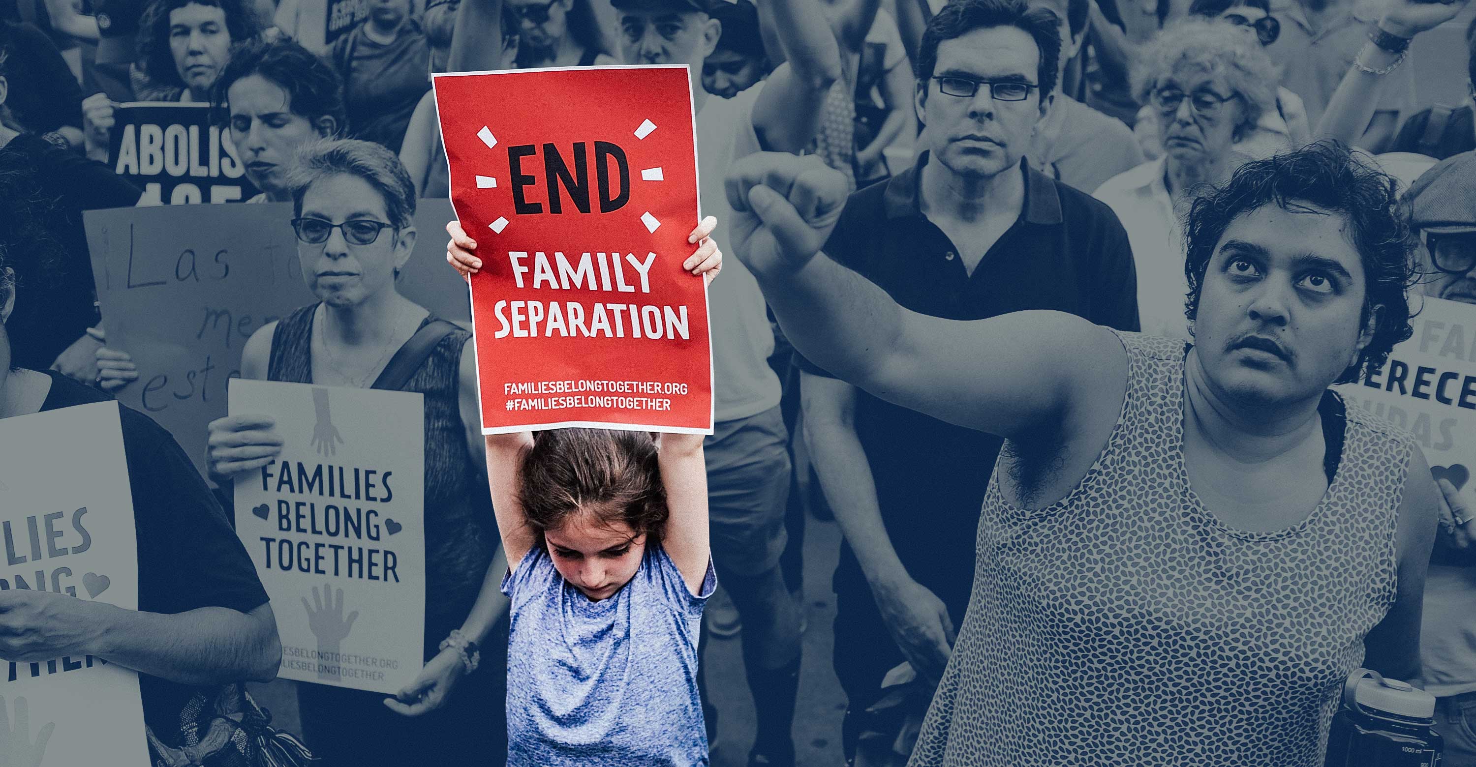 Immigrant rights advocates and others participate in rally and and demonstration at the Federal Building in lower Manhattan against the Trump administration's policy that enables federal agents to take migrant children away from their parents at the border on June 1, 2018 in New York City.