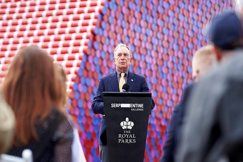 Michael Bloomberg speaks at an event in London on June 18, 2018.