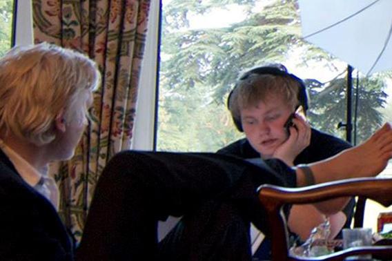 Siggi and Assange in England in 2011. 