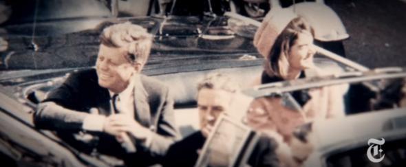 JFK and Jackie Kennedy in the car on the day of his assassination.