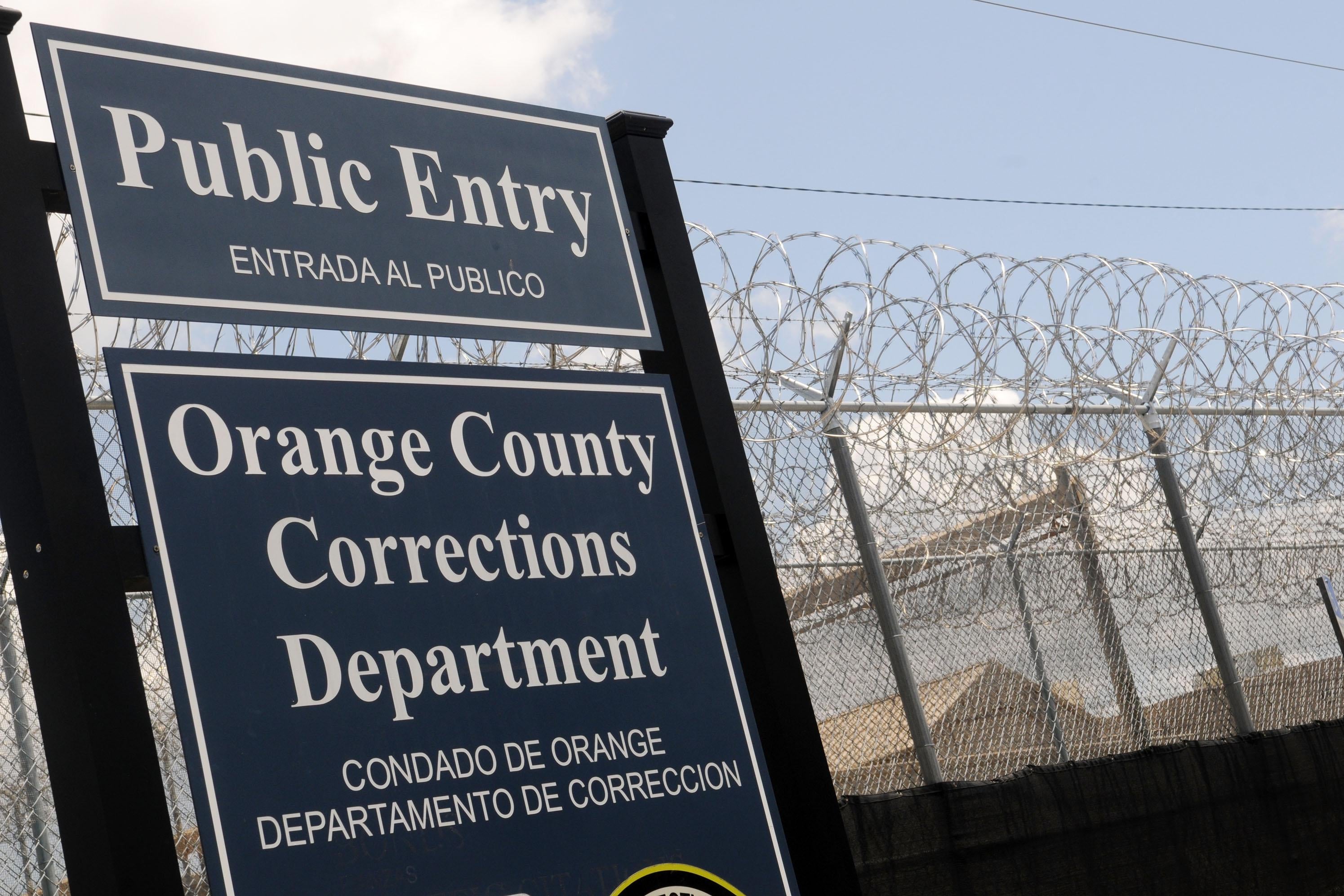 Sign for Florida's Orange County Corrections facility. 