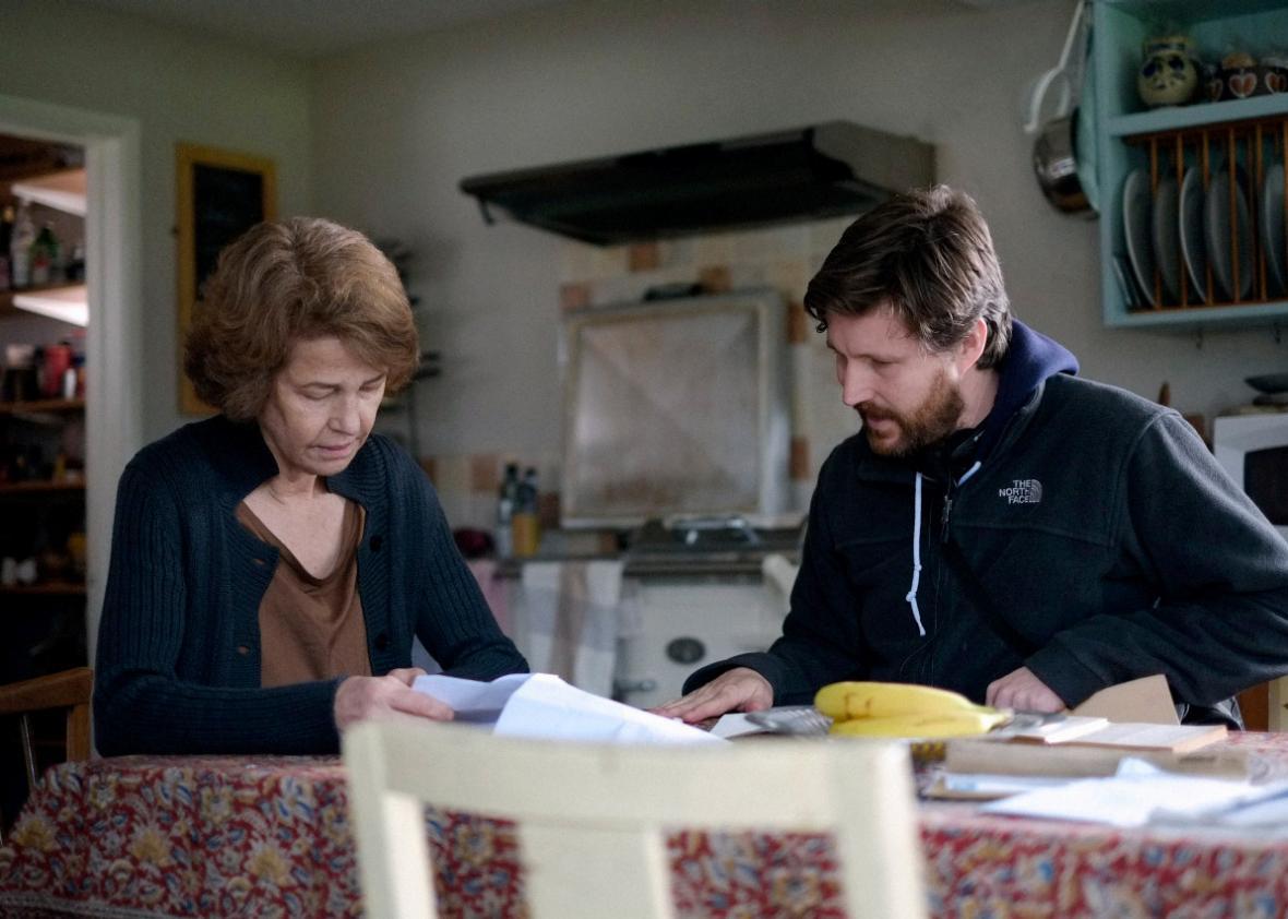 Charlotte Rampling and Andrew Haigh on the set of 45 Years