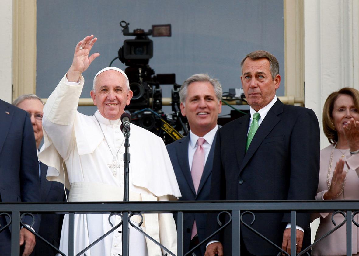 Pope Francis Speaker of the House John Boehner.