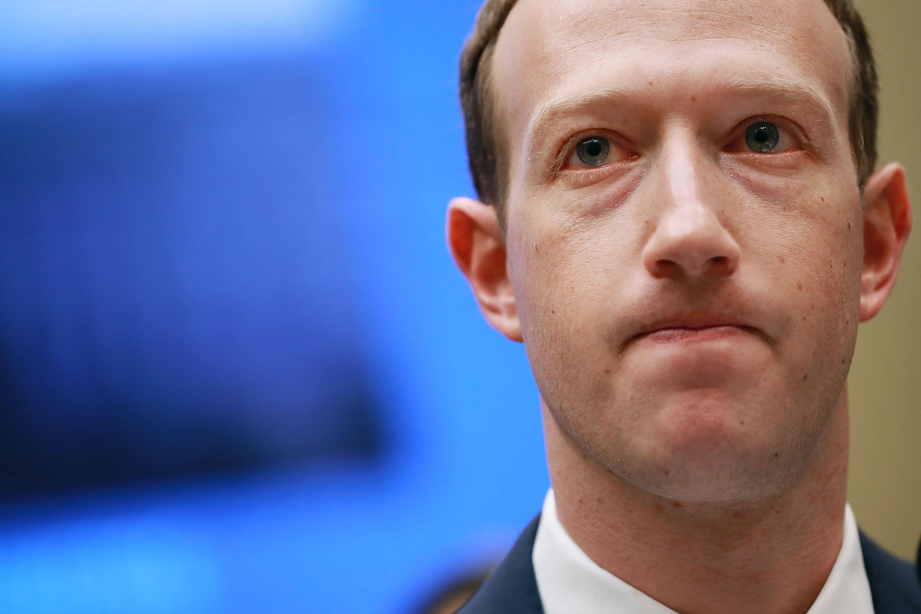 WASHINGTON, DC - APRIL 11:  Facebook co-founder, Chairman and CEO Mark Zuckerberg testifies before the House Energy and Commerce Committee in the Rayburn House Office Building on Capitol Hill April 11, 2018 in Washington, DC. This is the second day of testimony before Congress by Zuckerberg, 33, after it was reported that 87 million Facebook users had their personal information harvested by Cambridge Analytica, a British political consulting firm linked to the Trump campaign.  (Photo by Chip Somodevilla/Getty Images)