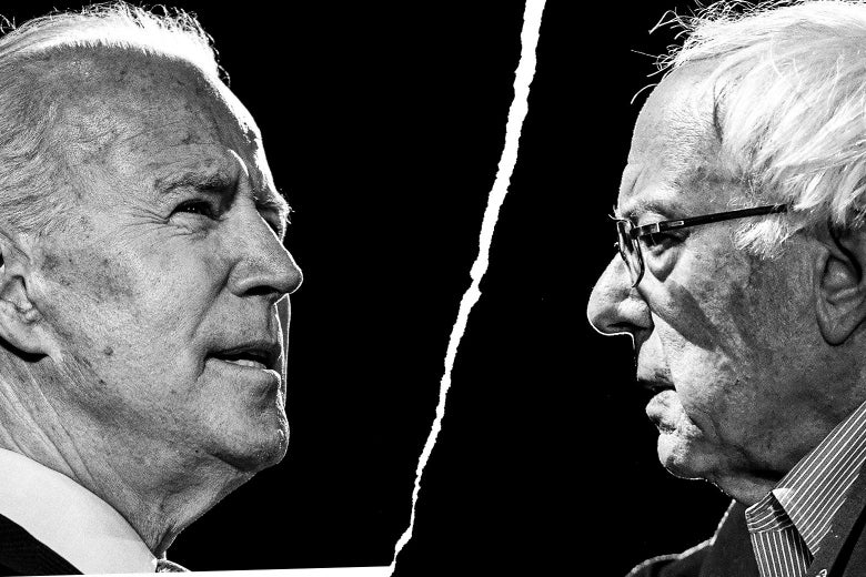A couple split between Biden and Sanders debates how the presidential race should go.