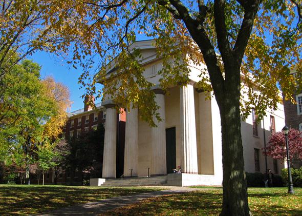 Manning Chapel (Built in 1834) at Brown University.