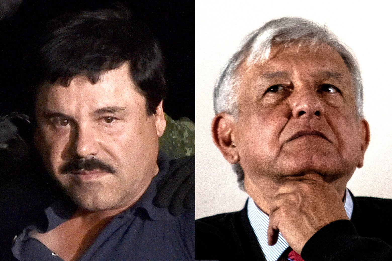 Joaquín “El Chapo” Guzmán and Andrés Manuel López Obrador.